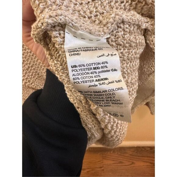 Chicos Size 3 or Size XL Beige Knit Sweater NWOT - Picture 3 of 4